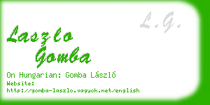 laszlo gomba business card
