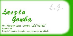 laszlo gomba business card